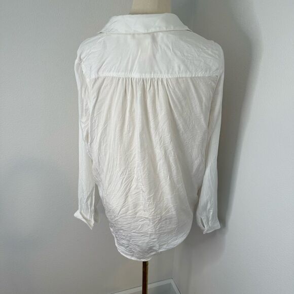 [Meave] Women's White Button-Up Blouse - Size Small - Picture 4 of 4